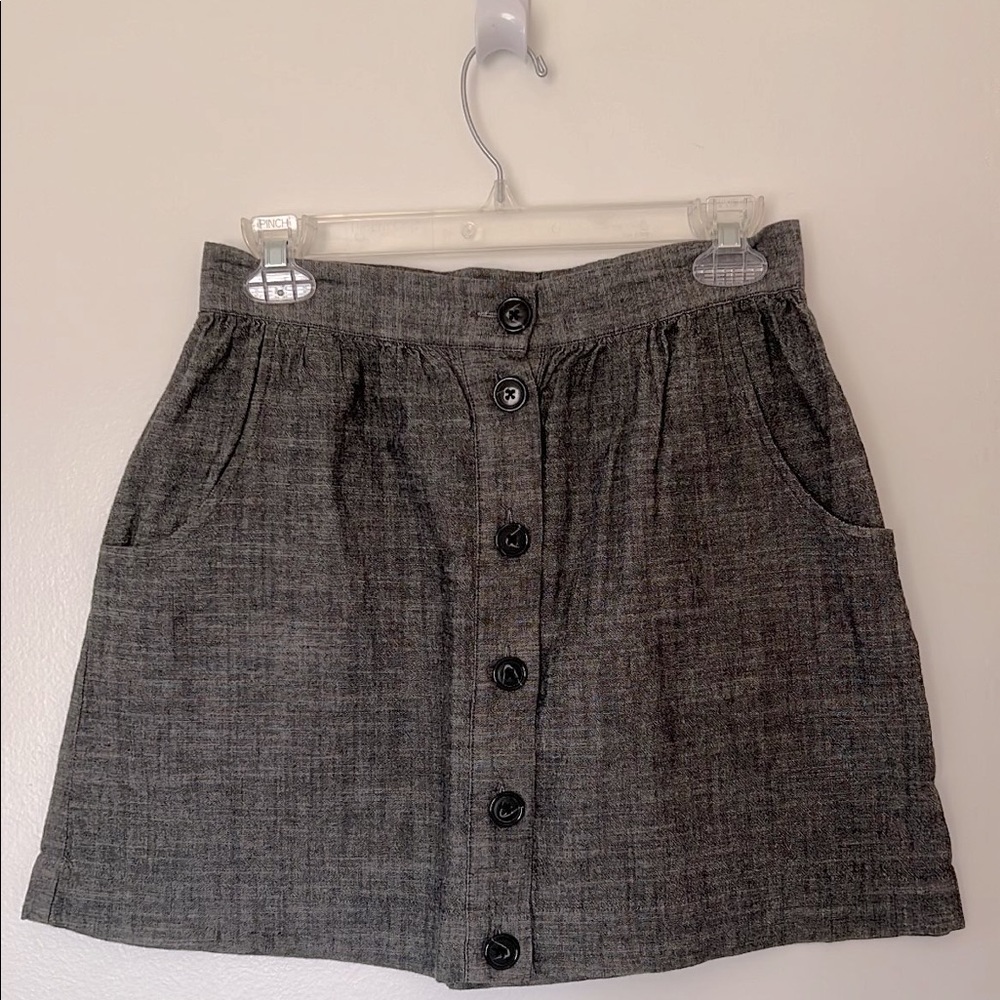 Forever 21 High-Waisted Button-Up Mini Skirt